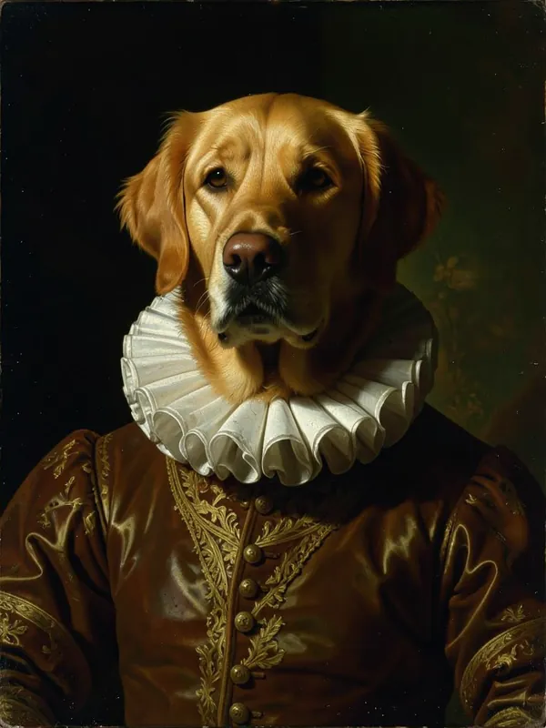 Ejemplo de retrato de mascota en uno de los estilos